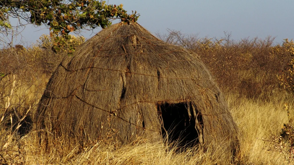 Chata Buszmenów w Botswanie