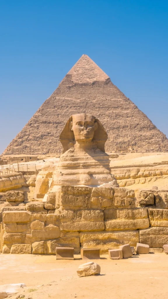 Piramida Cheopsa i Sfinks w Gizie