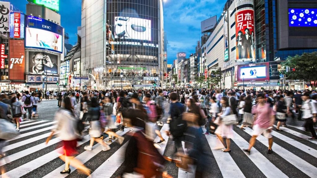 Skrzyżowanie Shibuya w Tokio